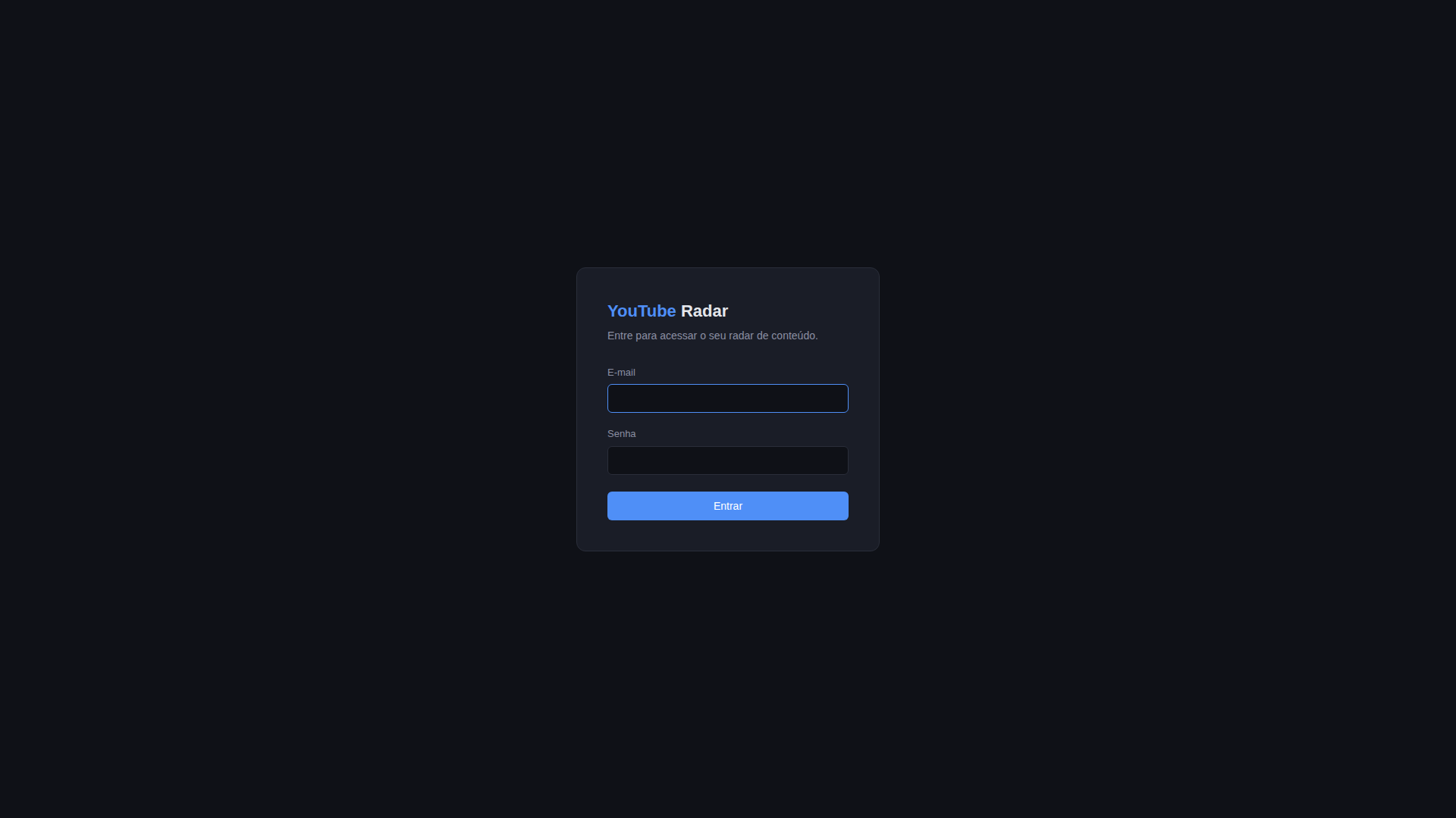 Login page